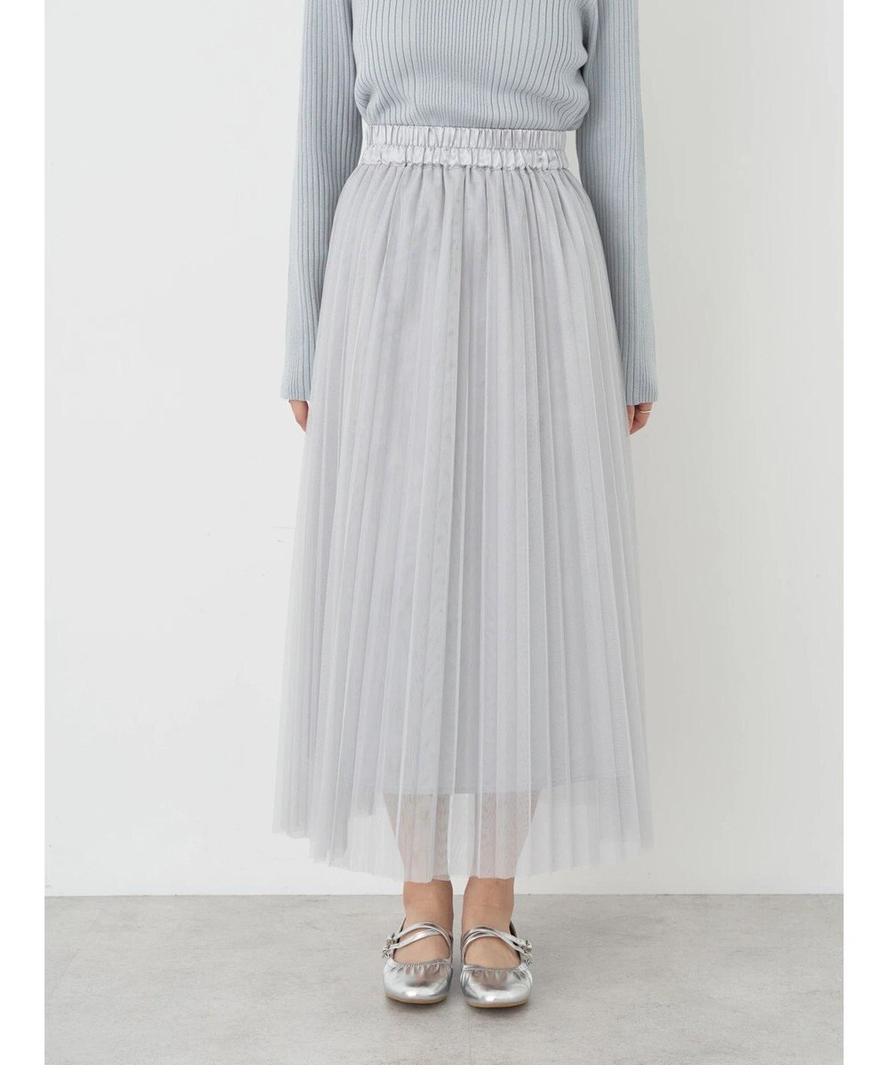 earth music&ecology チュールプリーツスカート 