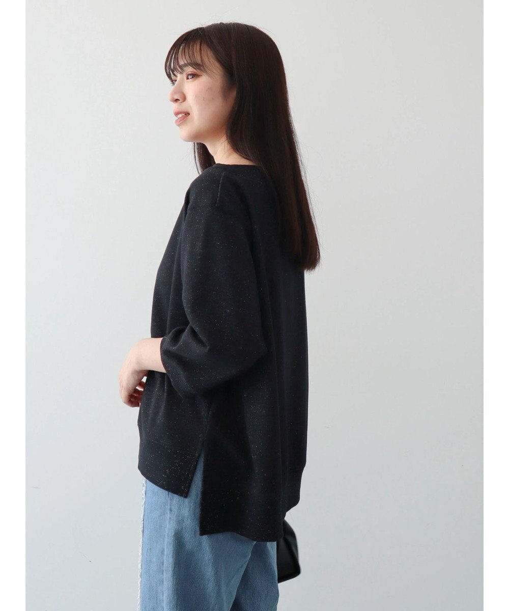 Green Parks ボートネックラメミニ裏毛プルオーバー 