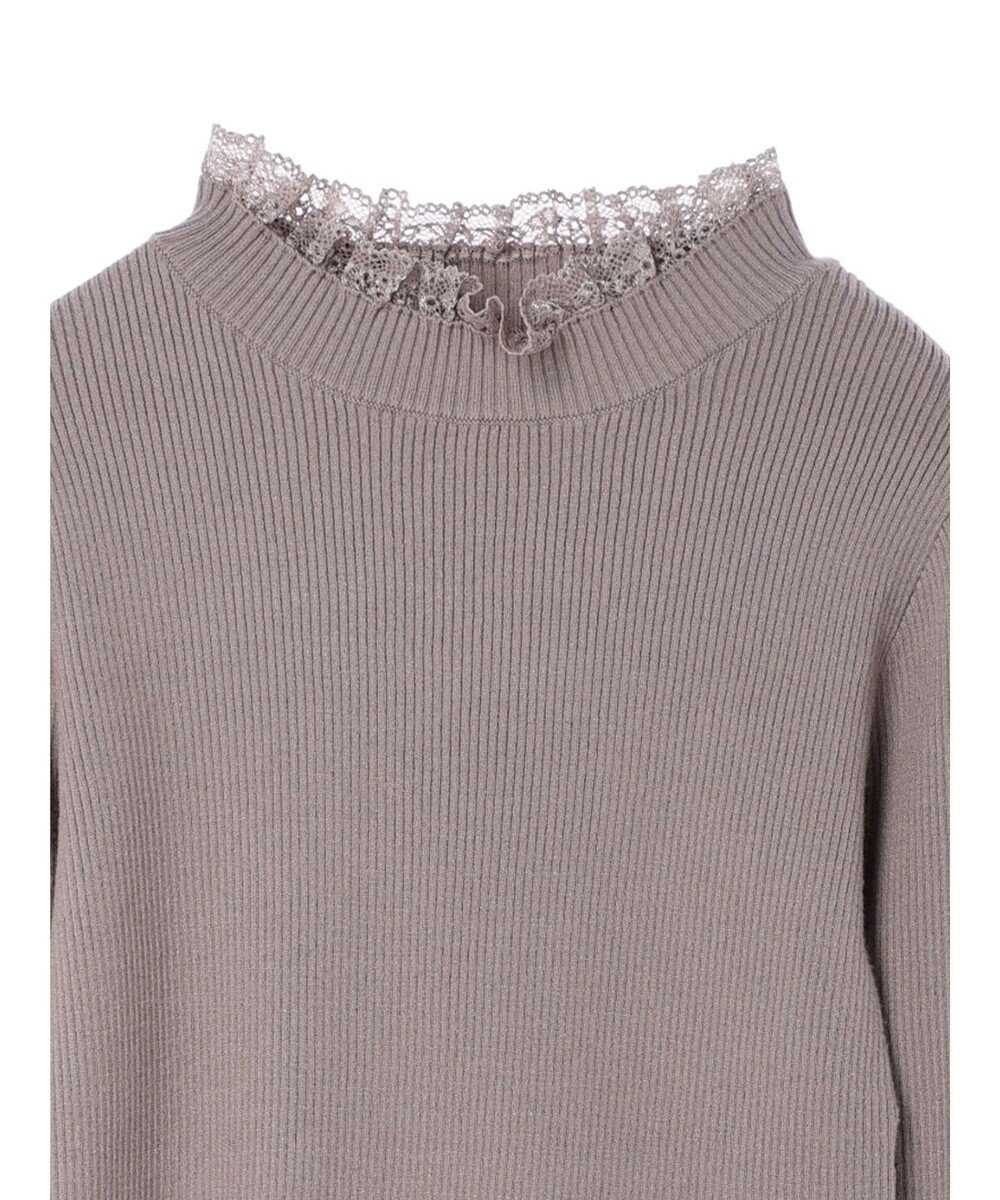 earth music&ecology レースドッキングリブニット 