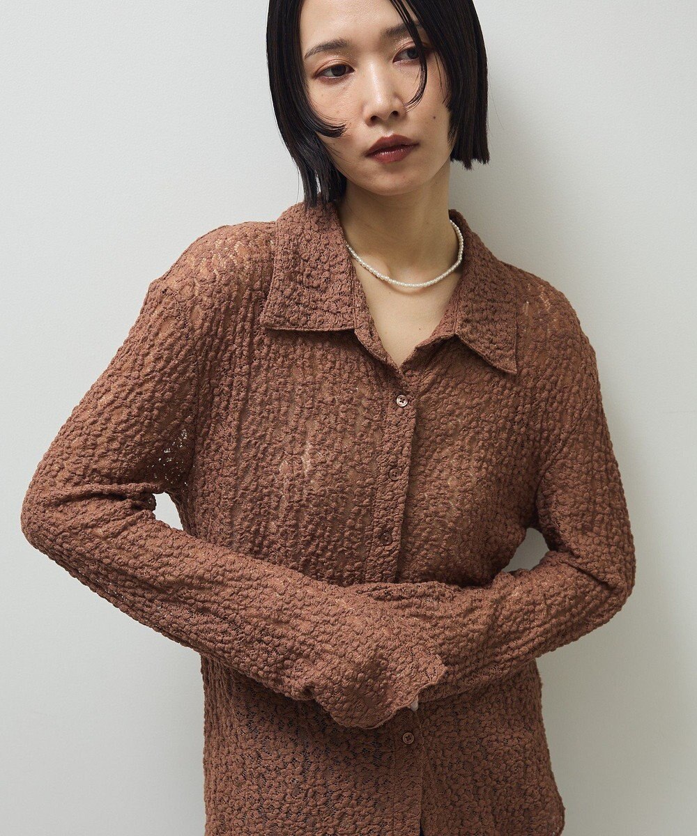 Green Parks カットレースシャツプルオーバー 