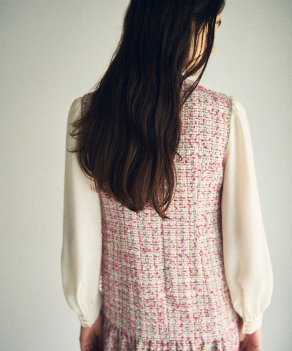 GRACE CONTINENTAL ツイードコンビワンピース 