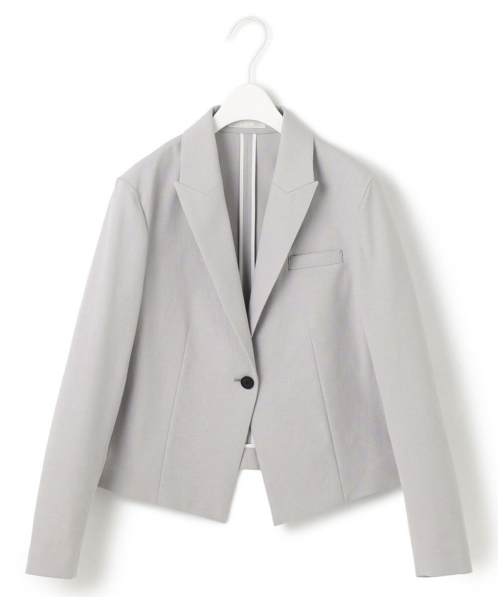 ICB 【接触冷感・UVケア・撥水・洗える】LooseWeave クロップドジャケット 