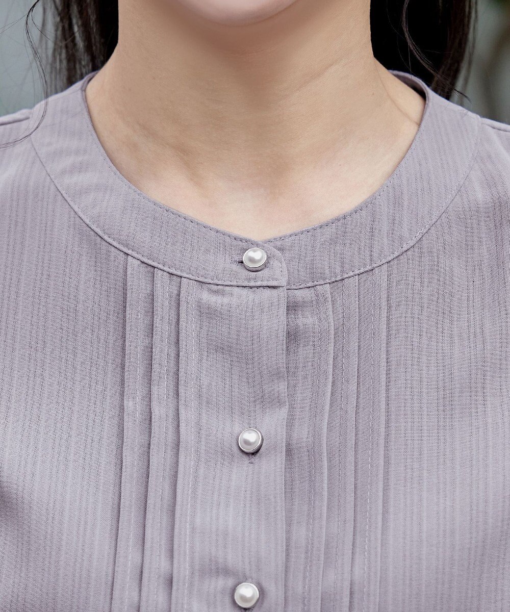Tiaclasse 【新色追加・洗える】パールボタンプリーツワンピース 