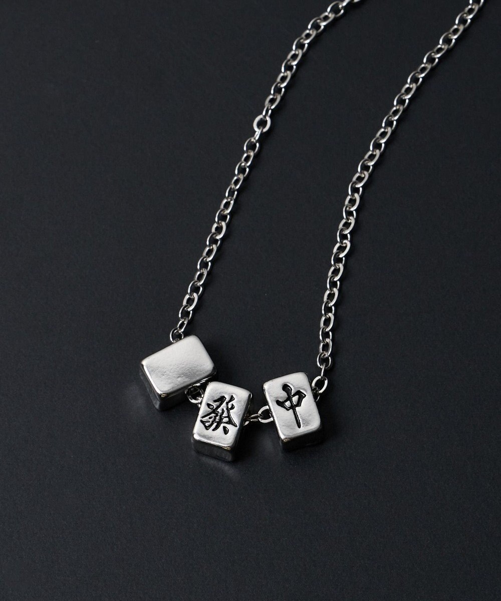 WEGO M立体モチーフ3連ネックレス 