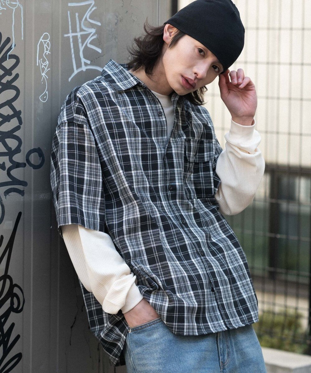 WEGO 【ユニセックス着用ITEM】アンサンブルチェックシャツ（LS） 