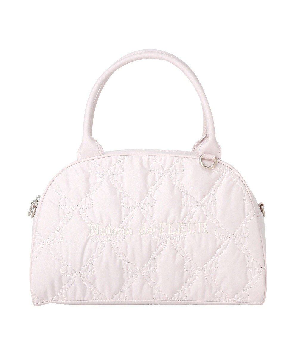 Maison de FLEUR リボンキルティング2Wayボストンバッグ 