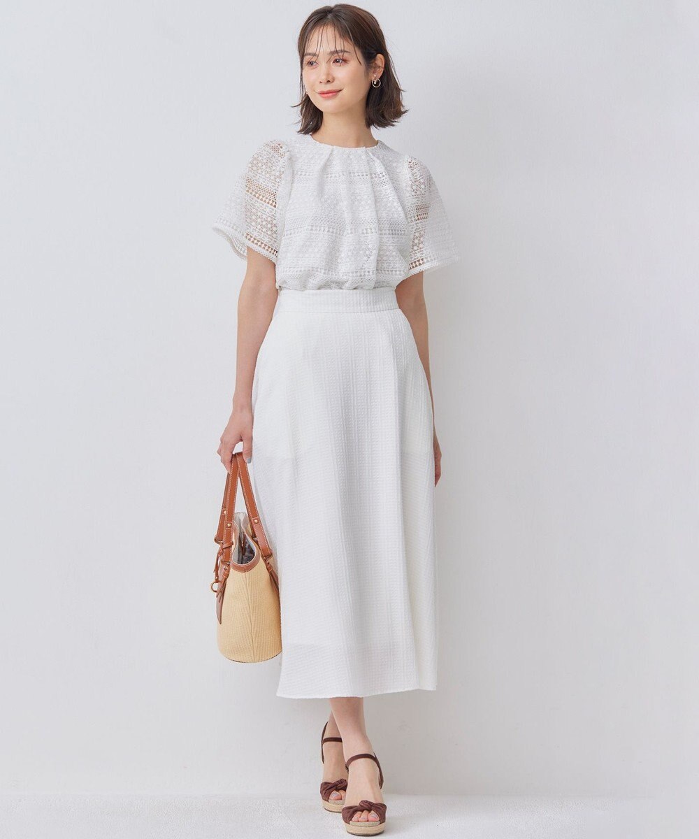 組曲 S ボーダーレース ブラウス 