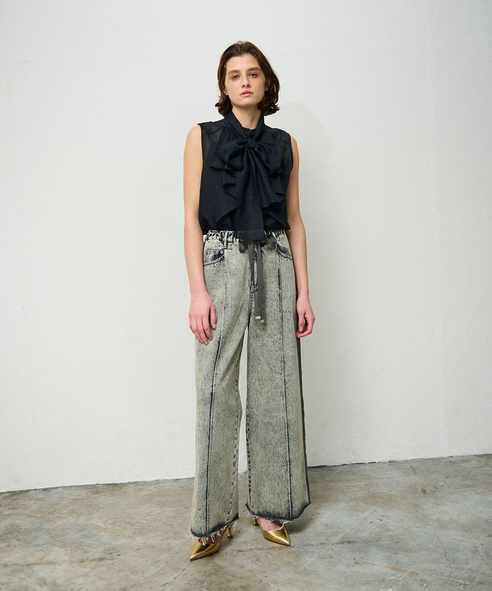 GRACE CONTINENTAL シアーボウタイノースリーブ 