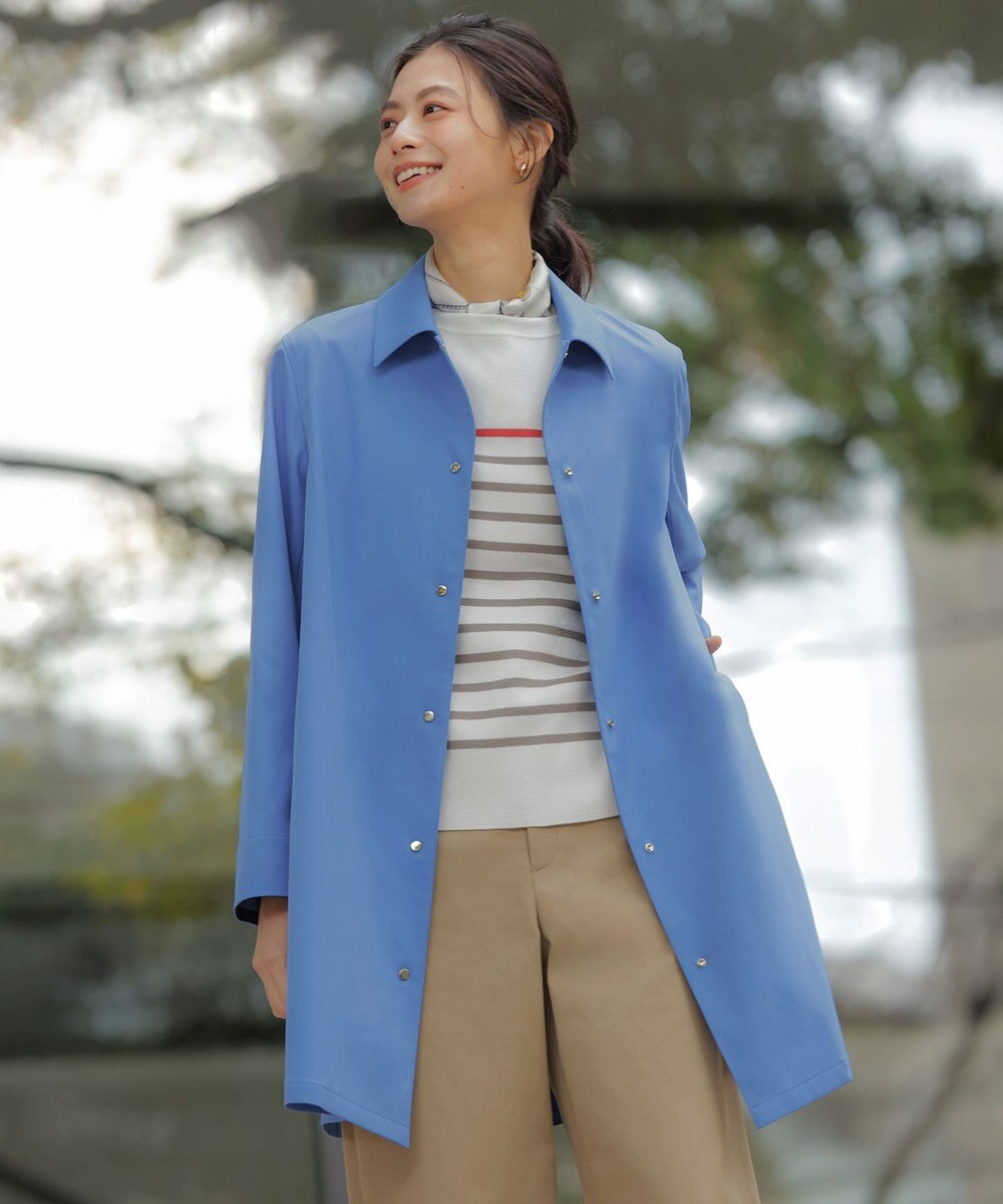 J.PRESS LADIES L ドライツイルストレッチ ステンカラー コート 