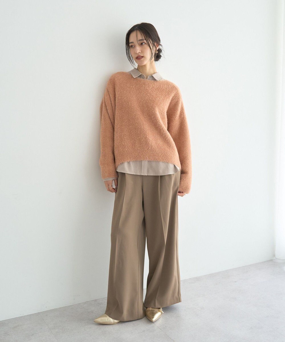 YECCA VECCA ラメシャギードルマンニット 