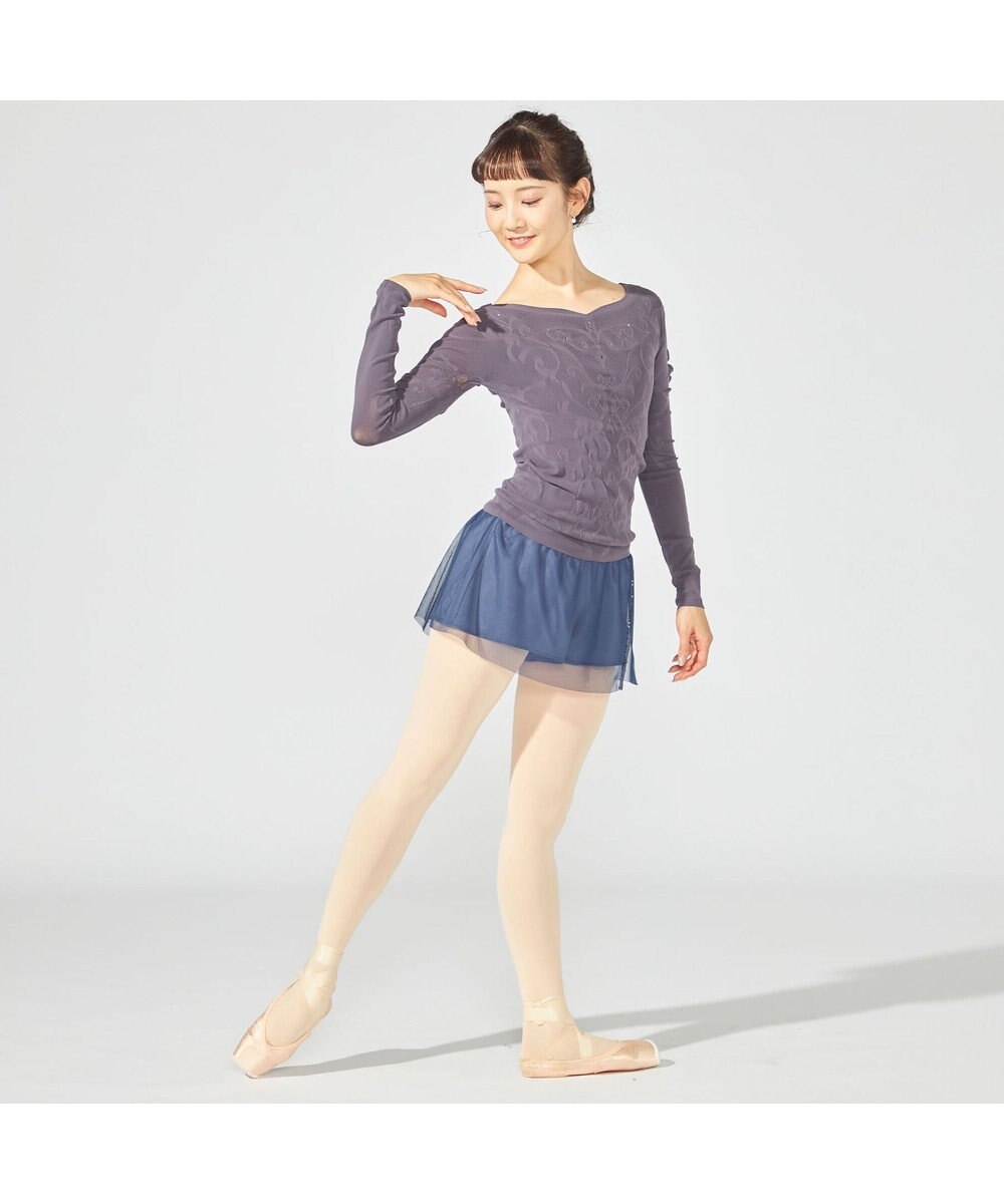 Chacott 【ノーソーイングニット】クリスタルバレリーナネックニット 