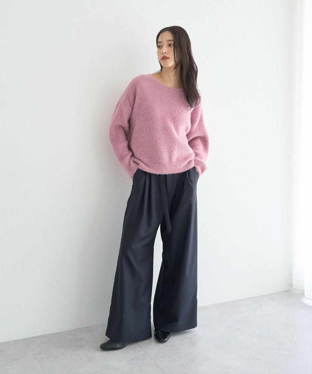 YECCA VECCA ラメシャギードルマンニット 