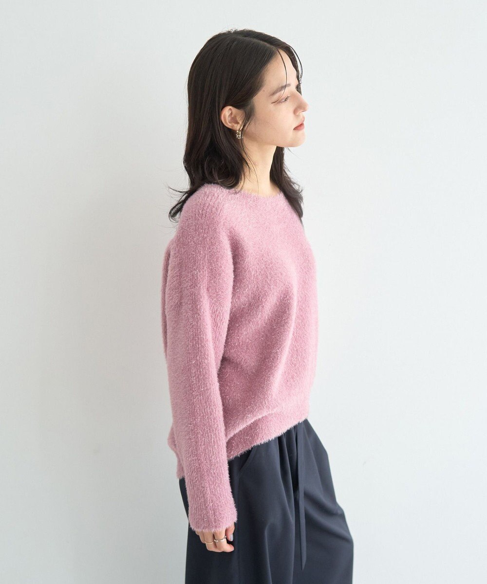 YECCA VECCA ラメシャギードルマンニット 