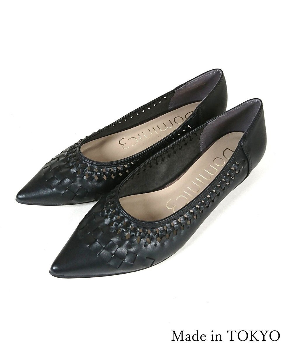 Dominic3 編み込みメッシュ ソフトパンプス 