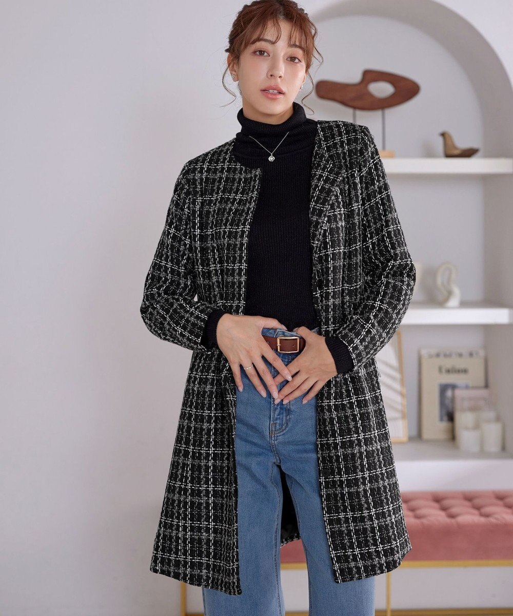 Tiaclasse L ツイードコート 