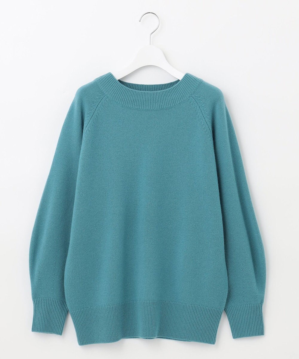 自由区 L 【洗える】ウールカシミヤブレンド ボートネックプルオーバー 