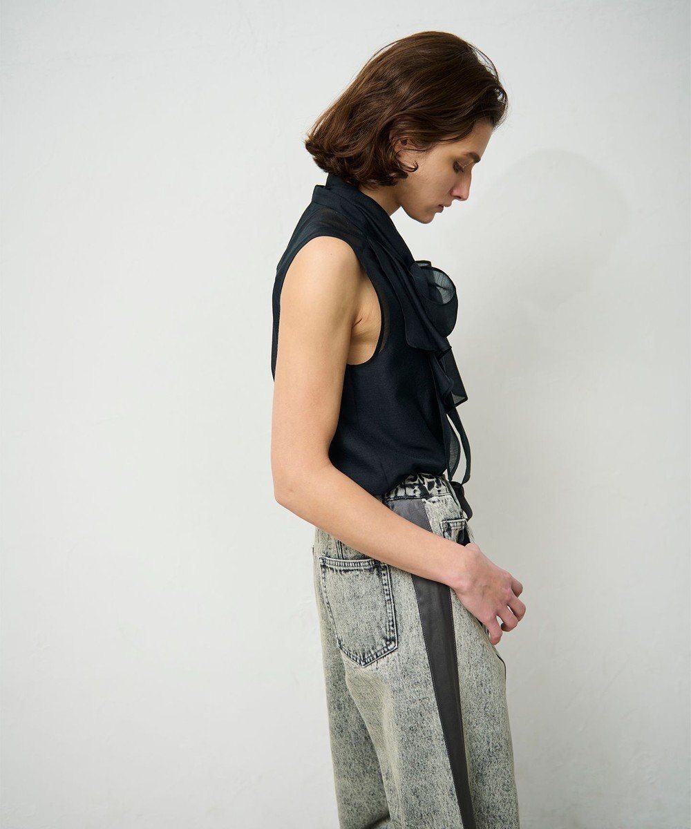 GRACE CONTINENTAL シアーボウタイノースリーブ 