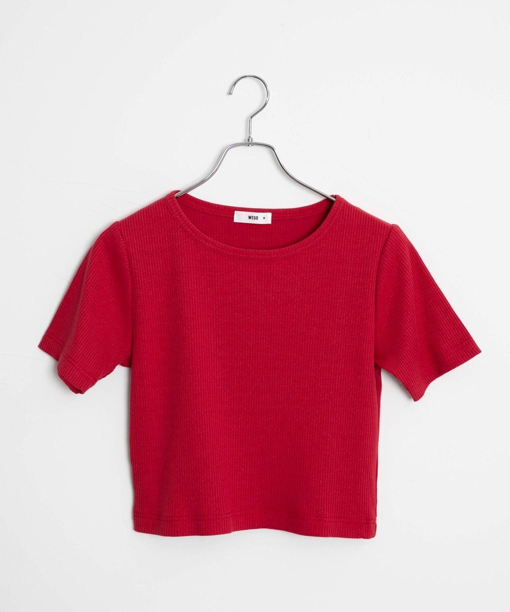 WEGO 【洗える/SML】コンパクトリブT 