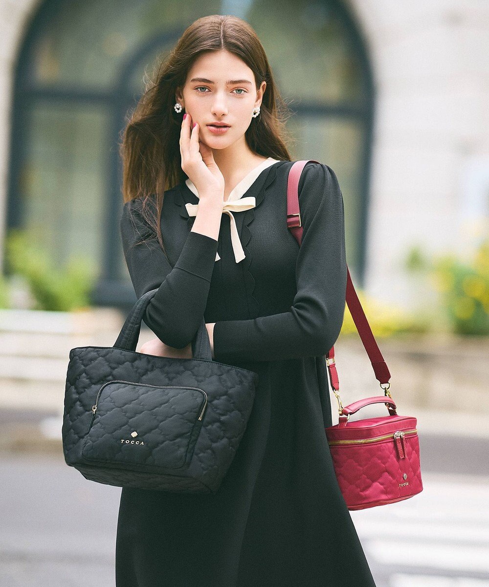 TOCCA 【撥水】CHECKER CLOVER QUILT BAG トートバッグ 