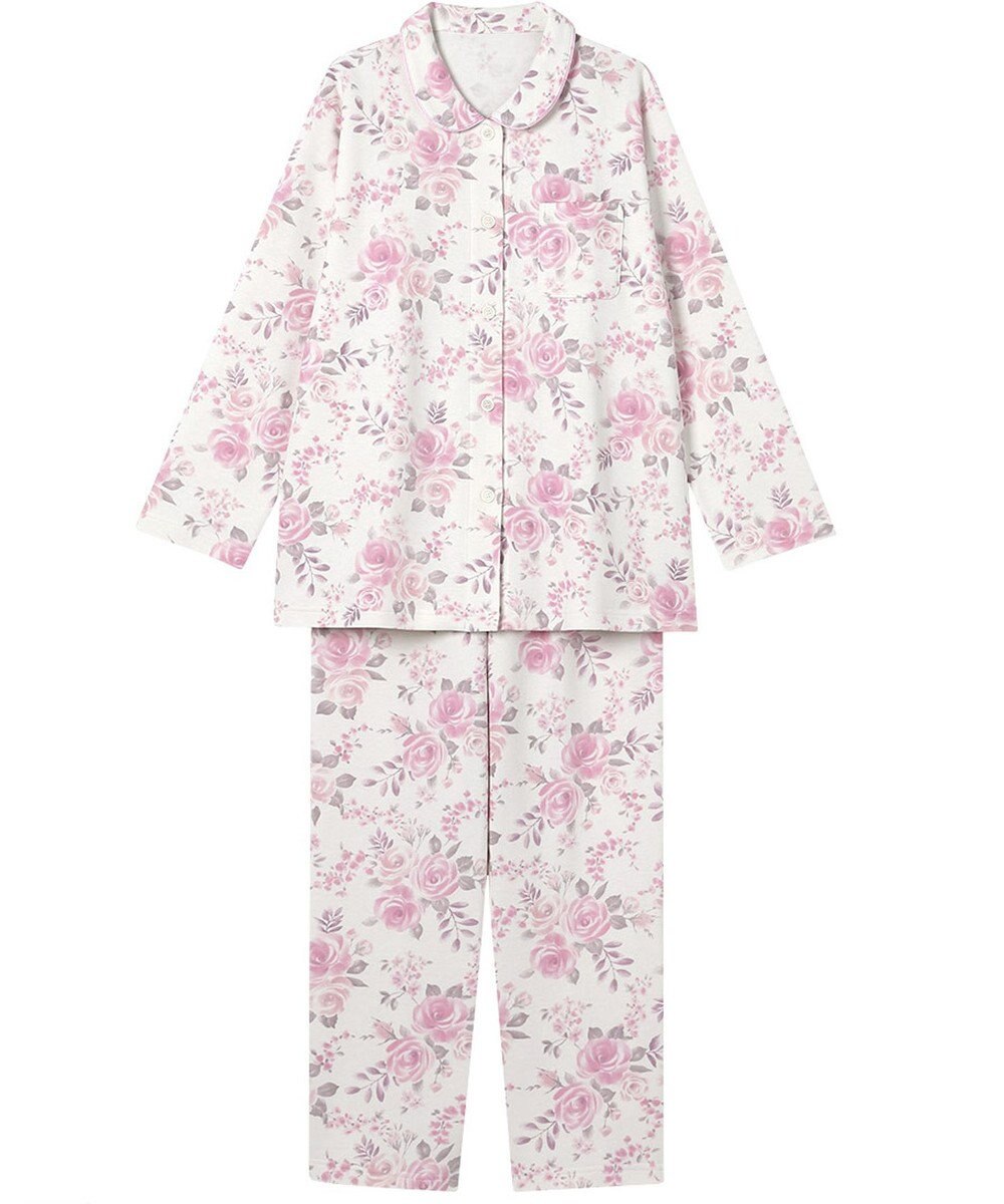 Wing パジャマ 長袖 長ズボン 綿混(本体) あったか レディース EP6016 ウイング／ワコール 