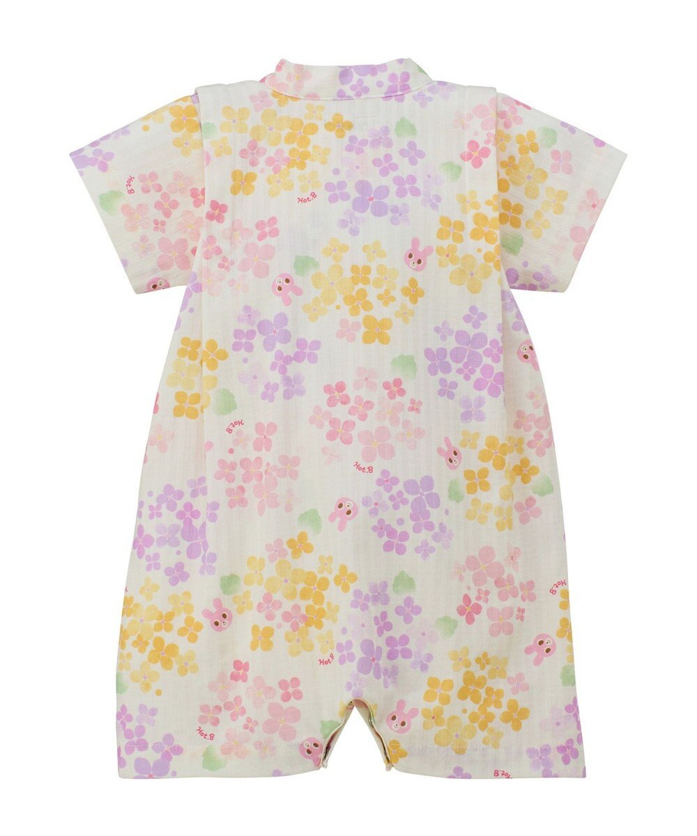 MIKI HOUSE HOT BISCUITS 【60-80cm】総柄 甚平オール 