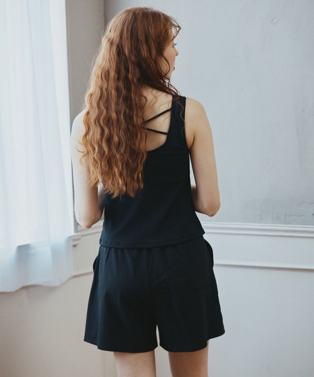 San-ai Resort（三愛水着楽園） 【再入荷】WEB限定商品　ポケット付きハーフジップラッシュパーカー＋リブタンキニ水着+レギンス5点セット【Beach Queen（ビーチクイーン）】 