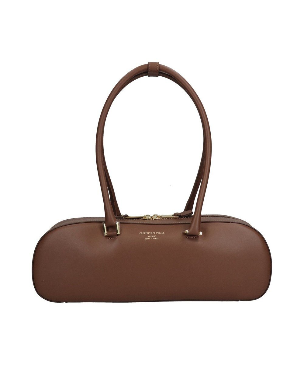 INTER-CHAUSSURES 【CHRISTIAN VILLA】レザーワイドミディアムショルダーバッグ 