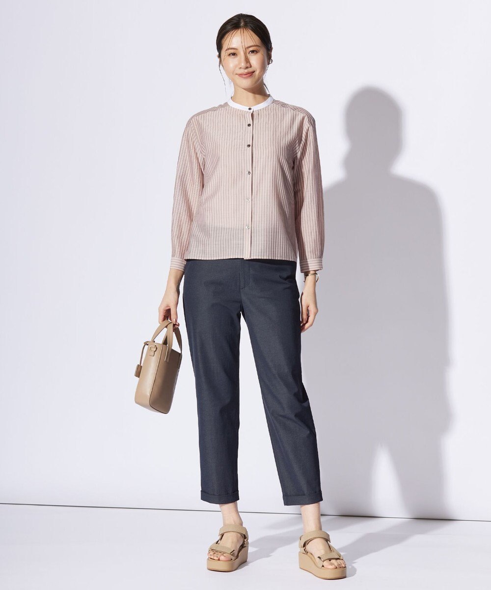 J.PRESS LADIES L シアーピンストライプ カットソー 