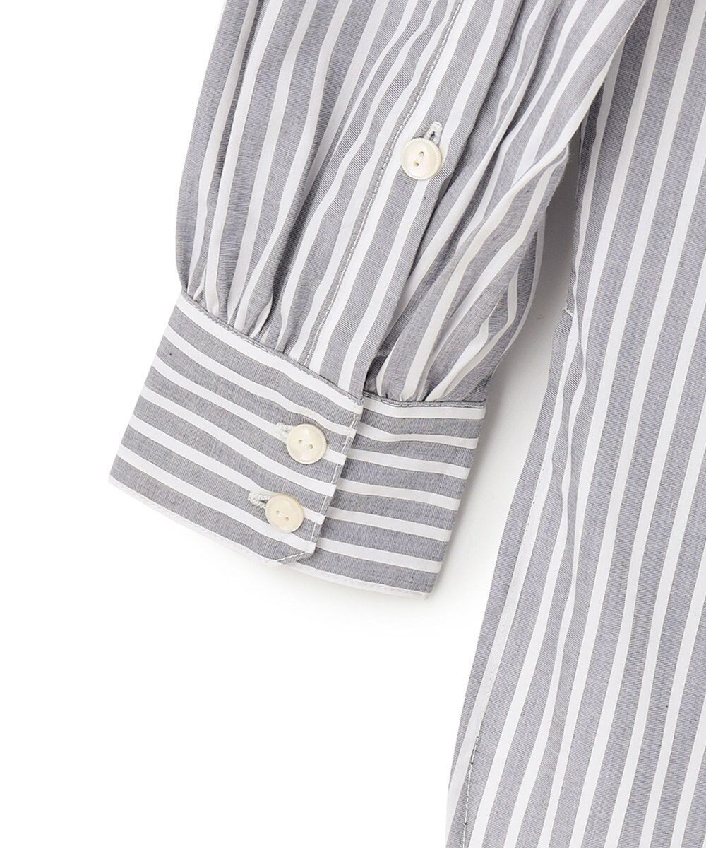 J.PRESS YORK STREET 【WOMEN】バックボタン ストライプブラウス 