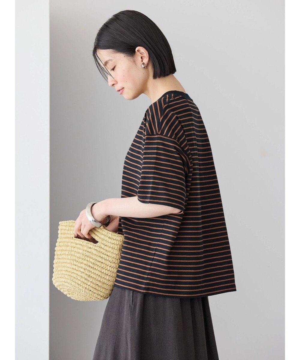 AMERICAN HOLIC ボーダーショートカットプルオーバー 