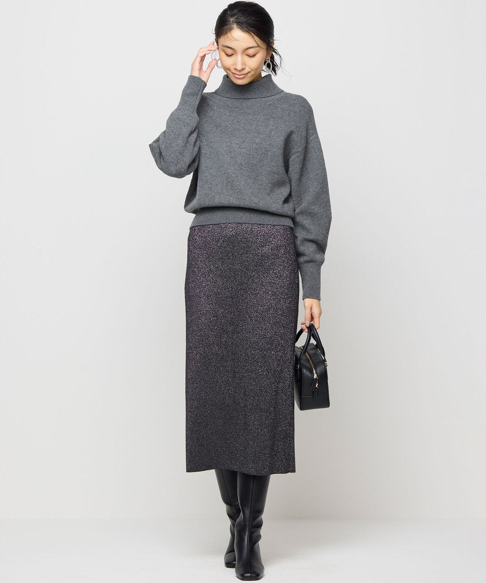 組曲 L 【2WAY・WEB限定】ウールカシミヤミックス ハイネックニット 