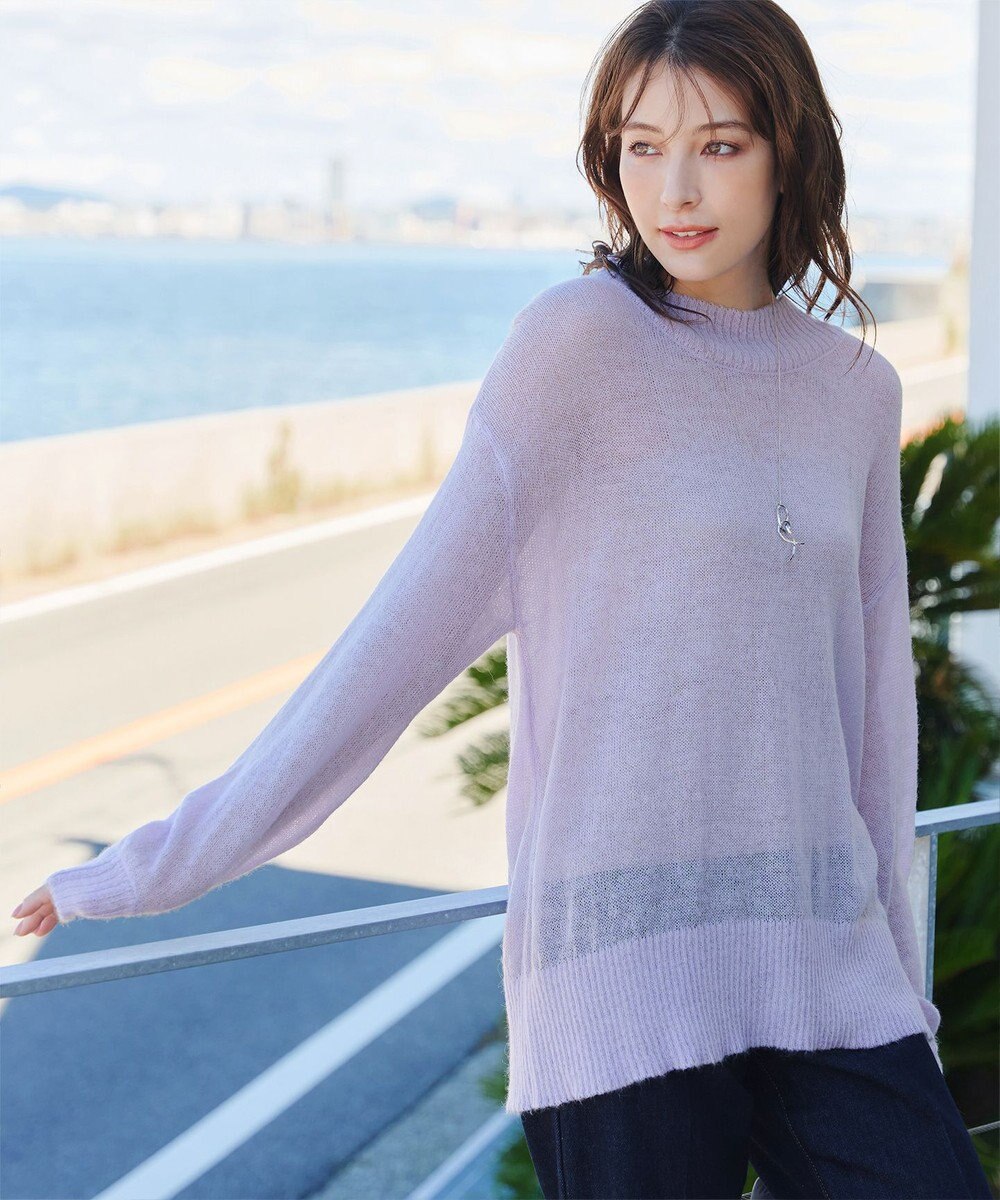 Tiaclasse 【洗える】シアープルオーバーニット 