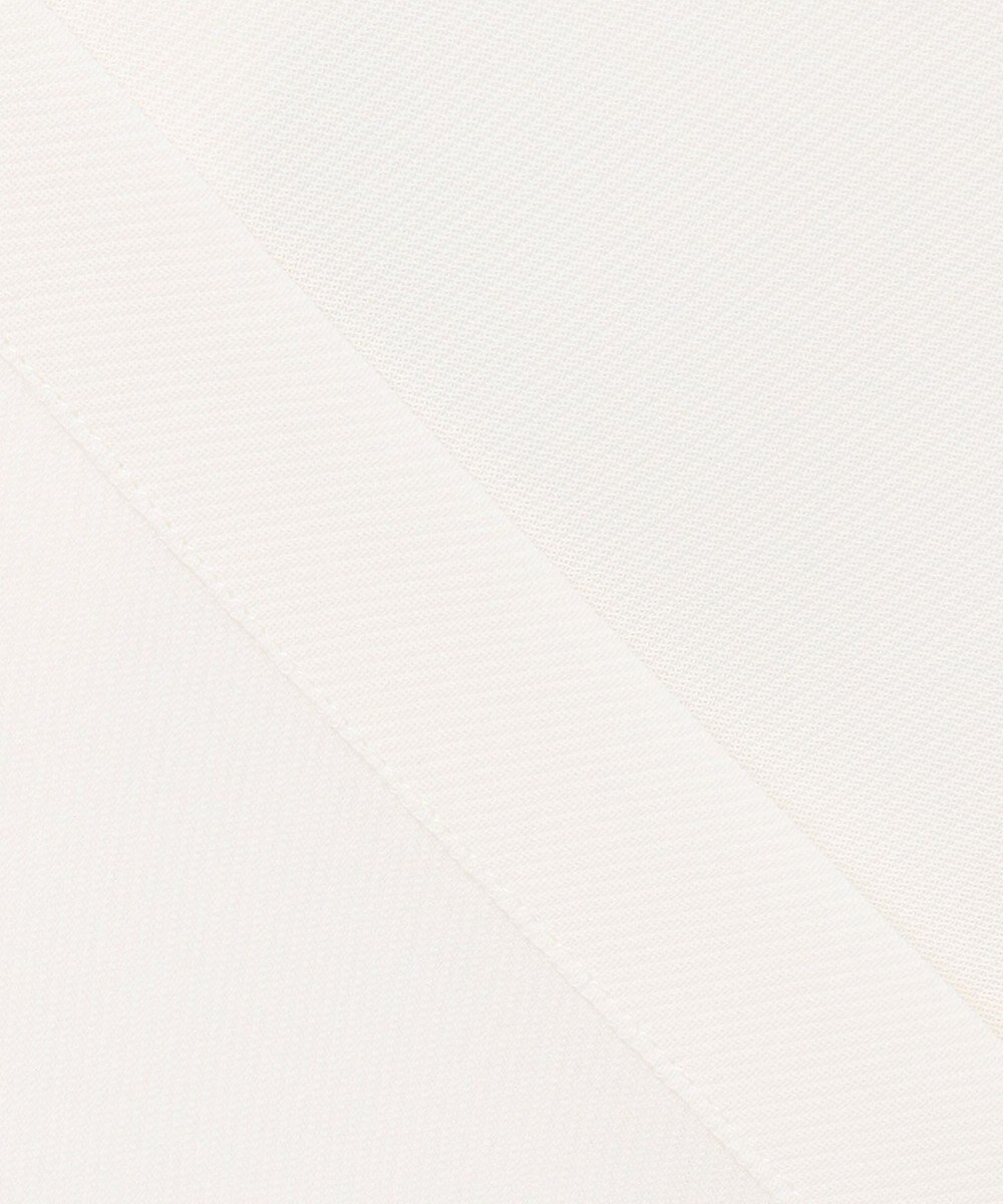 #Newans 【洗濯機可能/シワになりにくい】〈肩幅・二の腕が華奢見えする〉パフスリーブバイカラーブラウス 