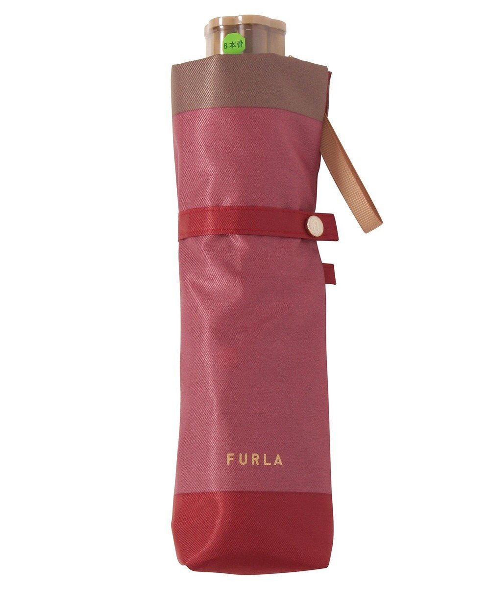 MOONBAT FURLA(フルラ) カラーボーダー 折りたたみ傘 大きめ 55cm 日本製 