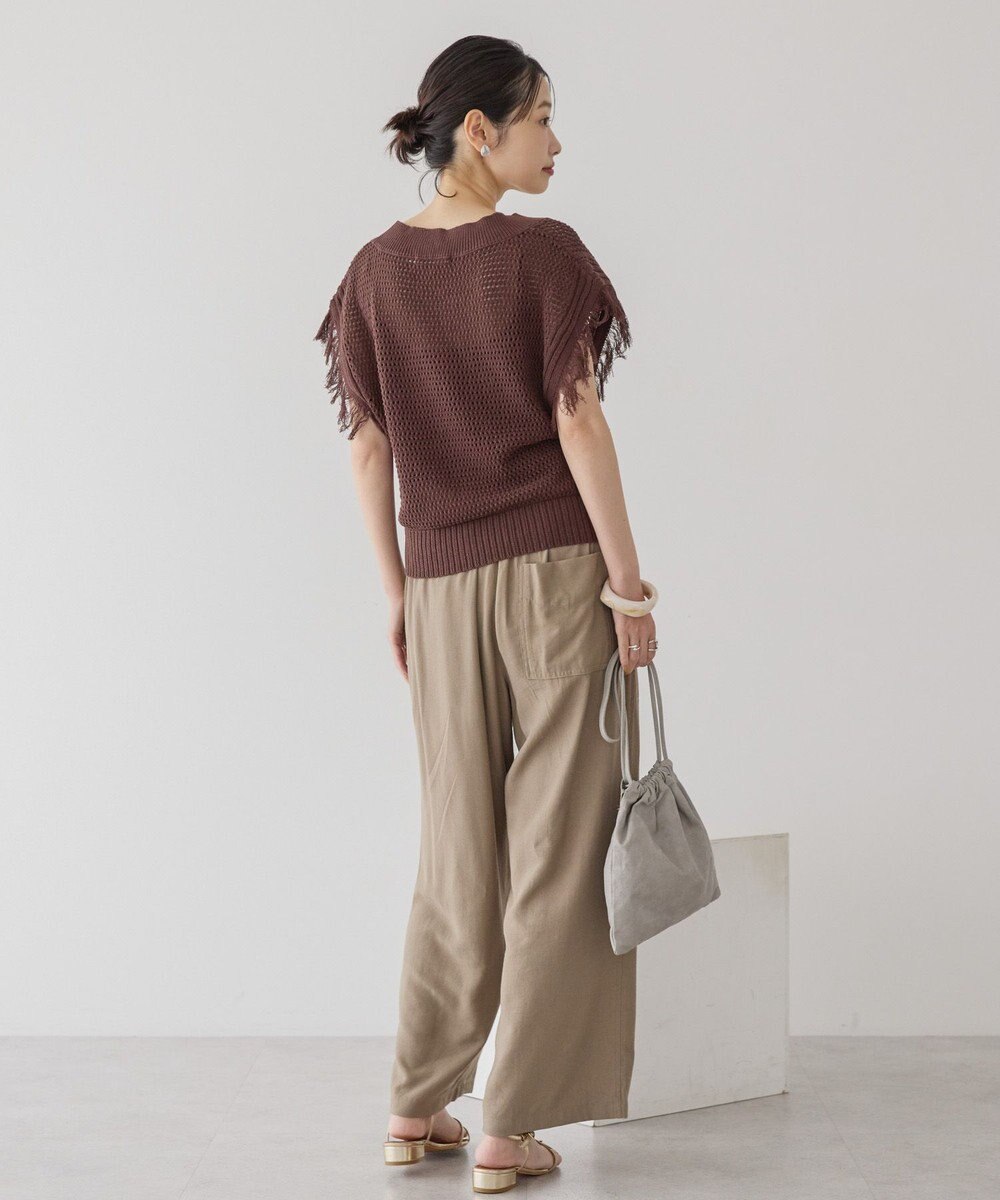 AMERICAN HOLIC 袖フリンジショート丈プルオーバー 