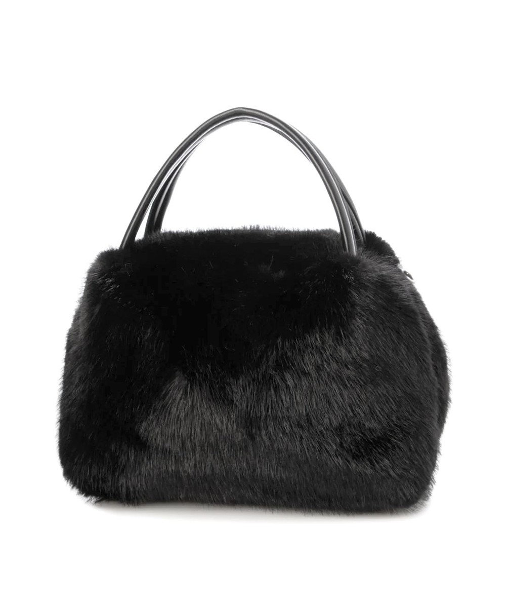 UNBILLION カシュカシュ cachecache / ミンク風エコファー2wayボックストート 