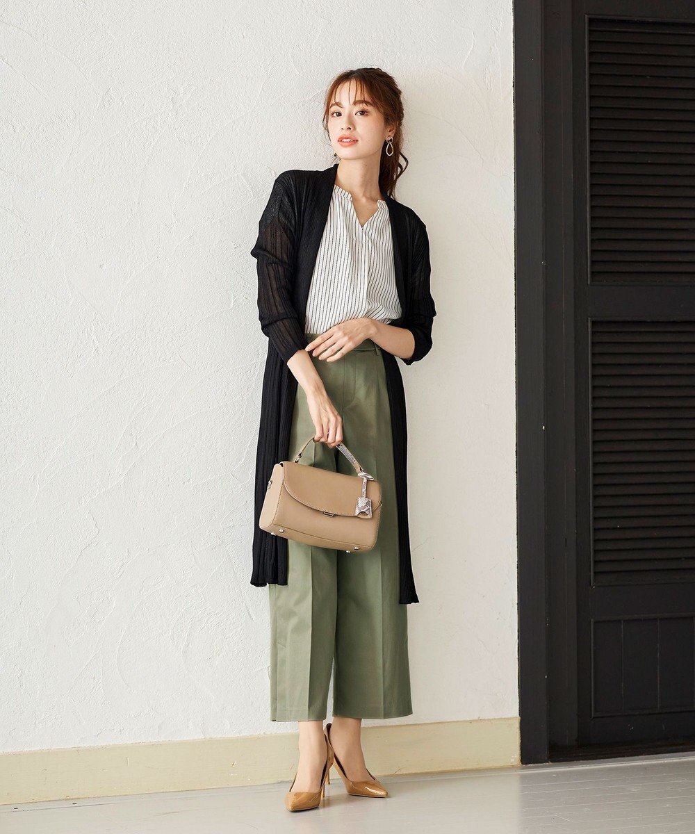 Tiaclasse 【UVケア・接触冷感】さらっと羽織れる膝丈ロングトッパーカーディガン 