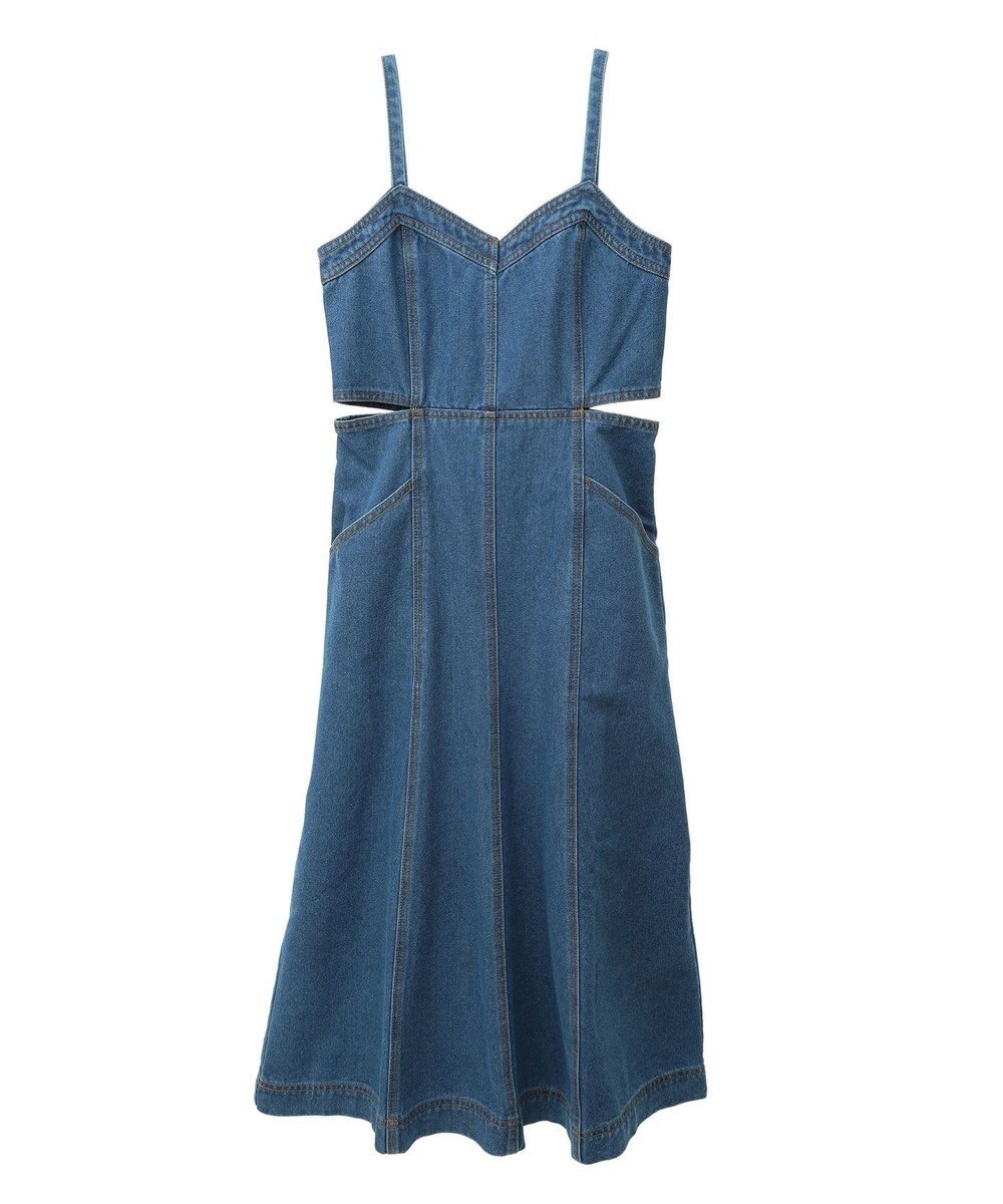 earth music&ecology サイドカットデニムキャミワンピース 