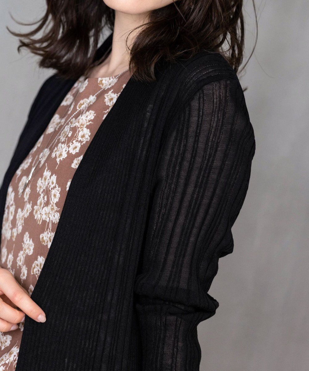 Tiaclasse 【UVケア・接触冷感】さらっと羽織れる膝丈ロングトッパーカーディガン 