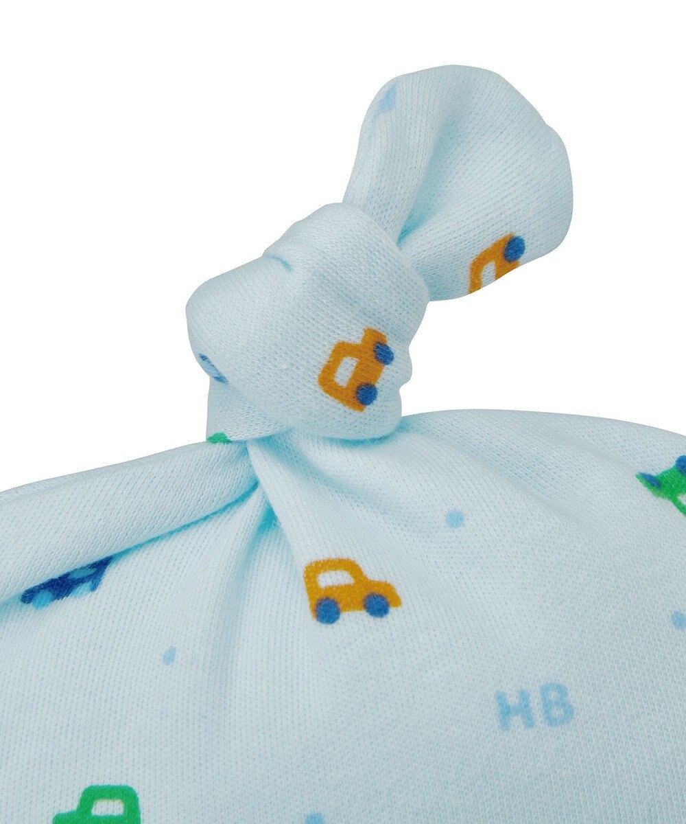 MIKI HOUSE HOT BISCUITS 【36-40cm】 総柄 新生児用 フード 