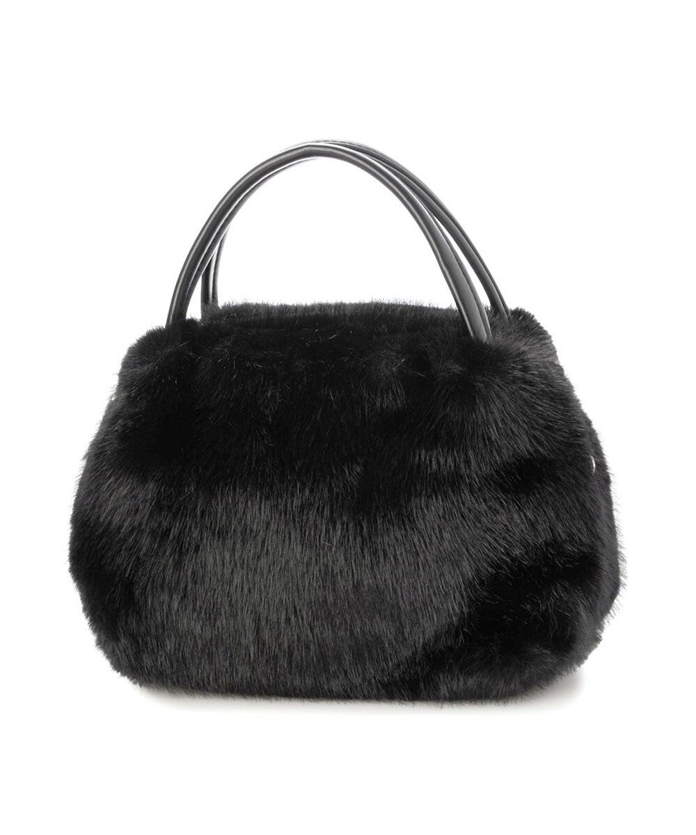 UNBILLION カシュカシュ cachecache / ミンク風エコファー2wayボックストート 