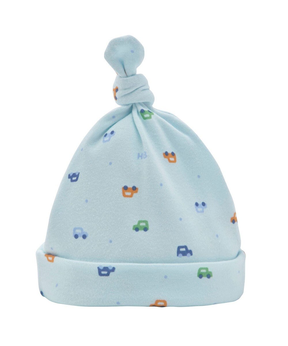 MIKI HOUSE HOT BISCUITS 【36-40cm】 総柄 新生児用 フード 