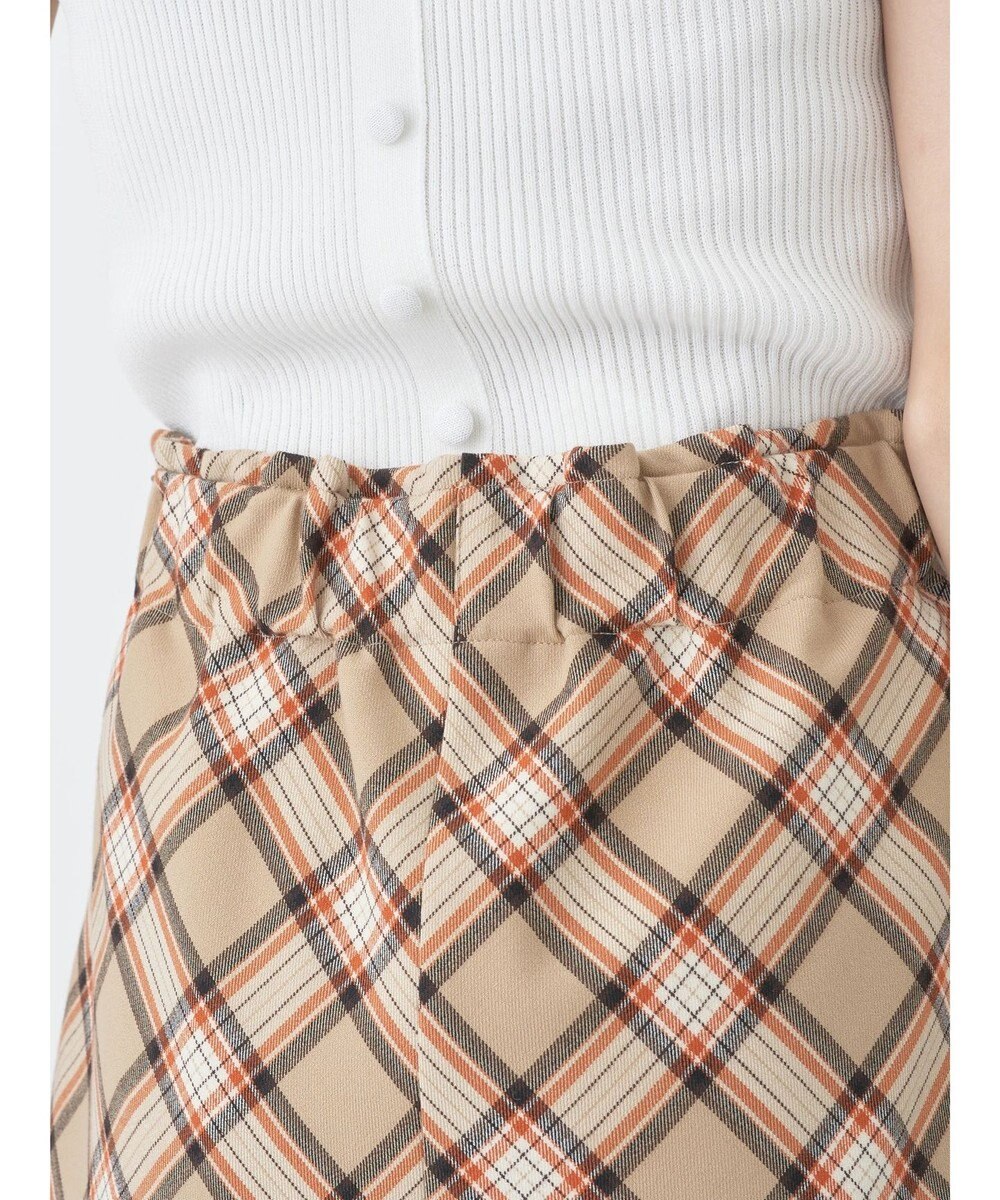 earth music&ecology チェック柄ナロースカート 
