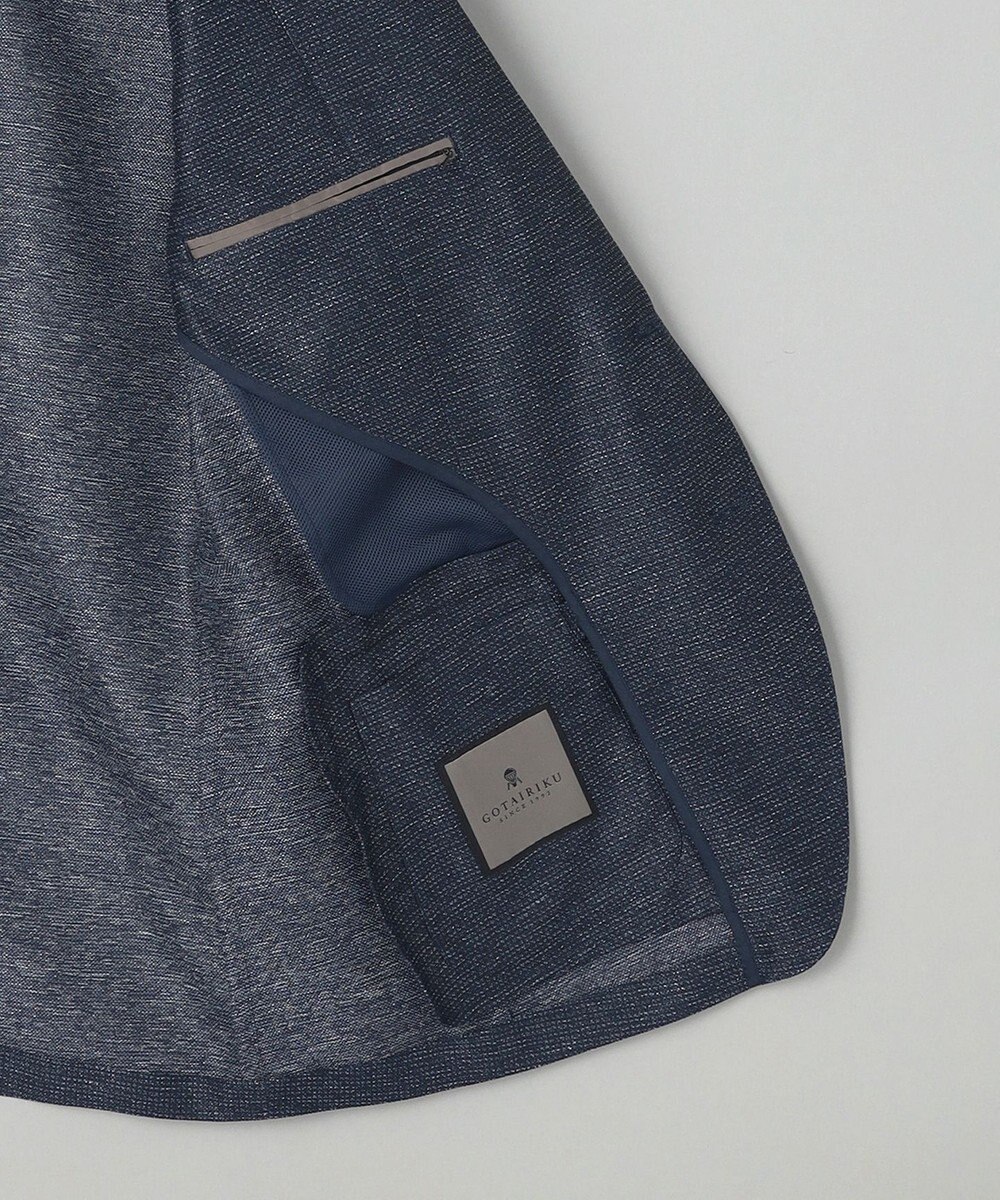 GOTAIRIKU 新素材セットアップ【通気性抜群/洗える/シワになりにくい】カラミプリントストレッチセットアップ ジャケット 