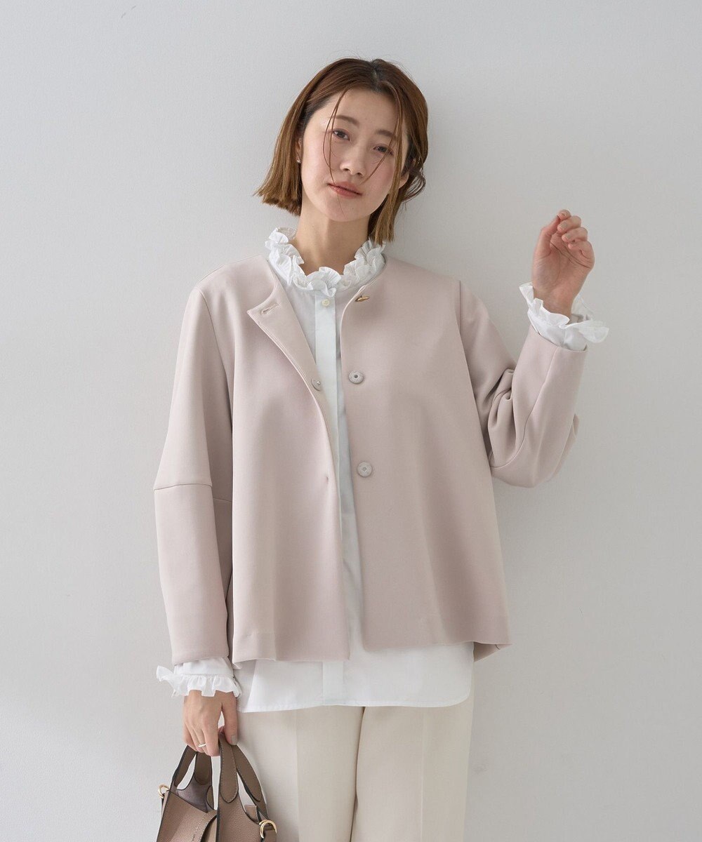 YECCA VECCA イージケアフリルカラーシャツ 