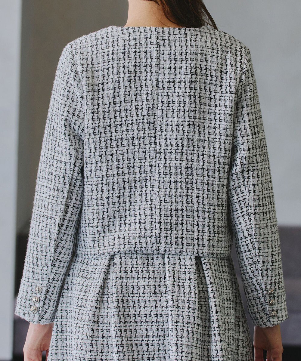 Tiaclasse 【洗える】ツイードノーカラージャレロ 