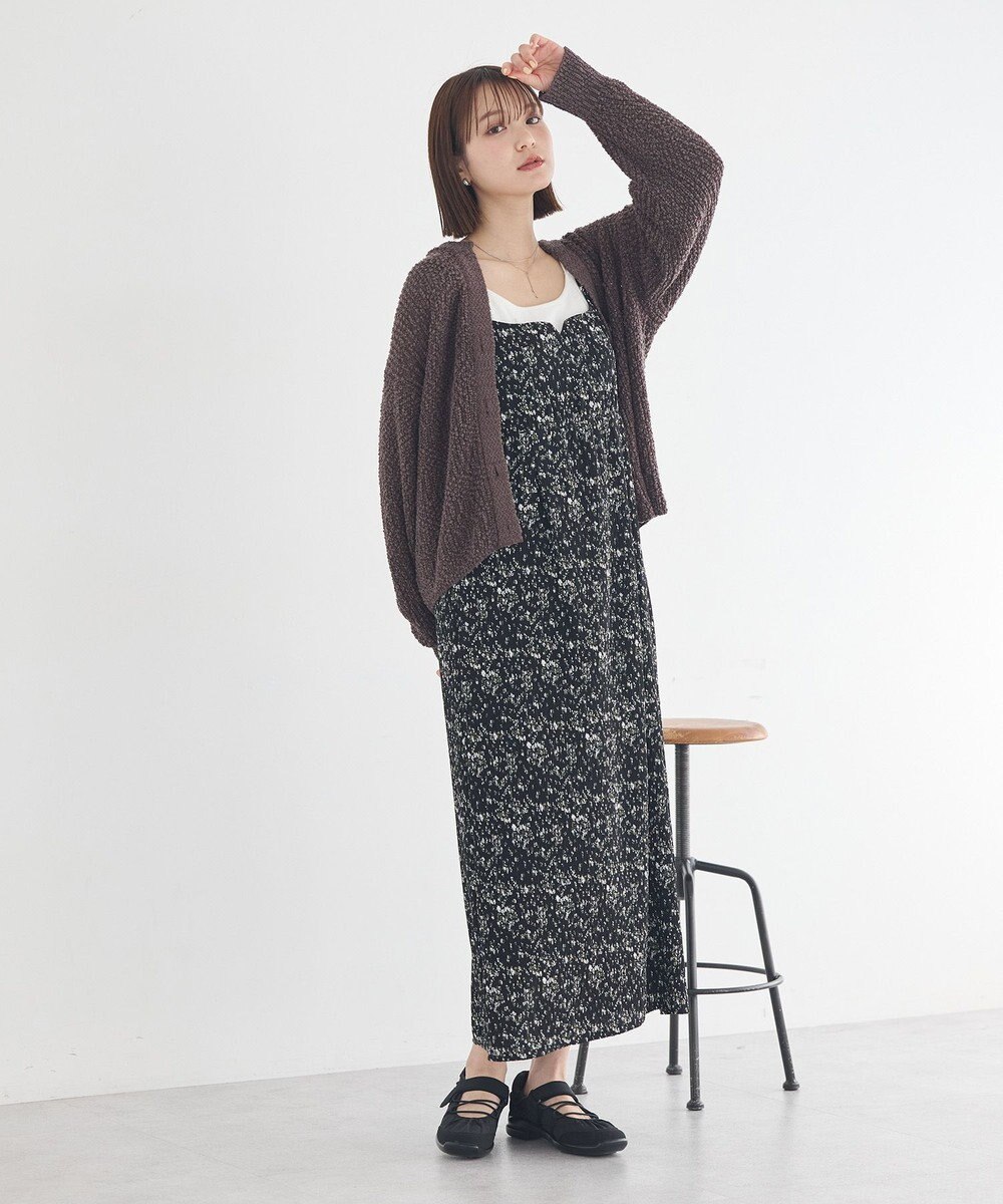 earth music&ecology 【予約】ぽんぽんスキッパーカーディガン 