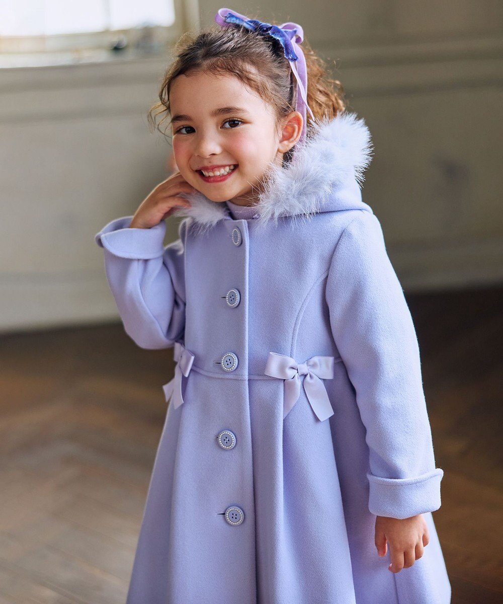 ANY KIDS 【フード取り外し可能】ウールライクコート 