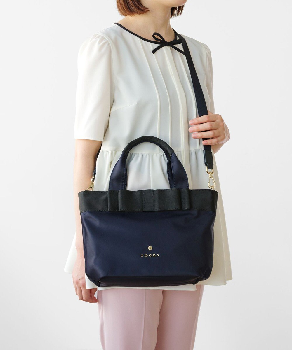 TOCCA 【大人百花掲載】【撥水】RIBBON BRICK TOTE M トートバッグ M 