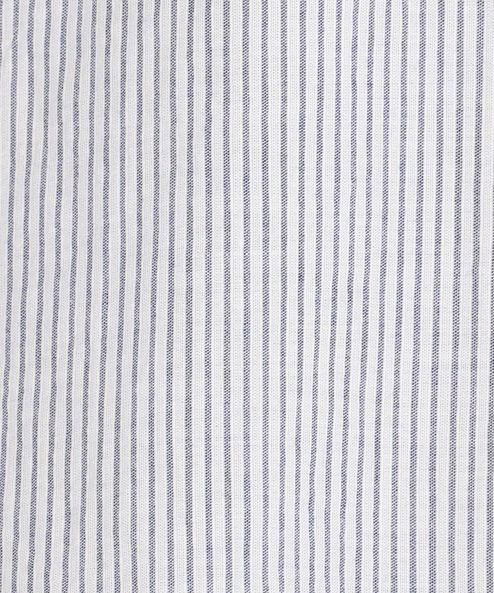 JOSEPH ABBOUD 【サスティナブル・７分袖】コットンリヨセルリネンコードストライプ シャツ 